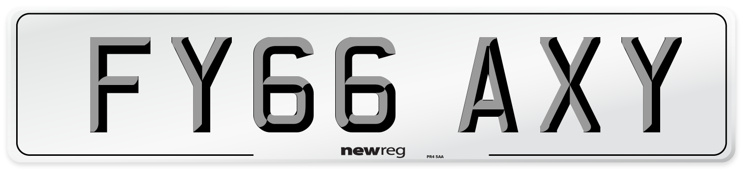 FY66 AXY Number Plate from New Reg